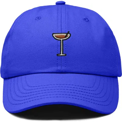 Dalix Espresso Martini Embroidered Hat In Royal Blue