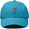 Dalix Espresso Martini Embroidered Hat In Teal