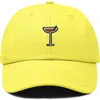 Dalix Espresso Martini Embroidered Hat In Yellow
