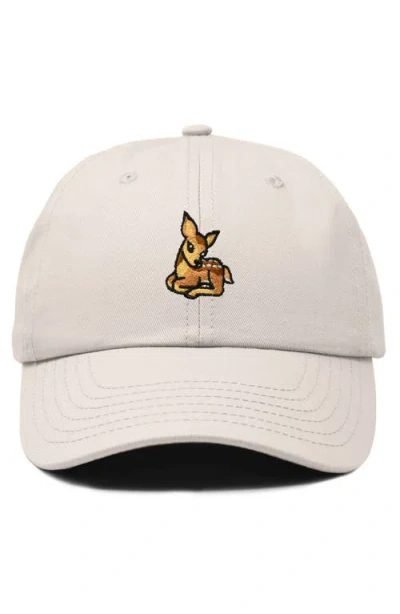 Dalix Fawn Embroidered Outdoor Cap In Beige