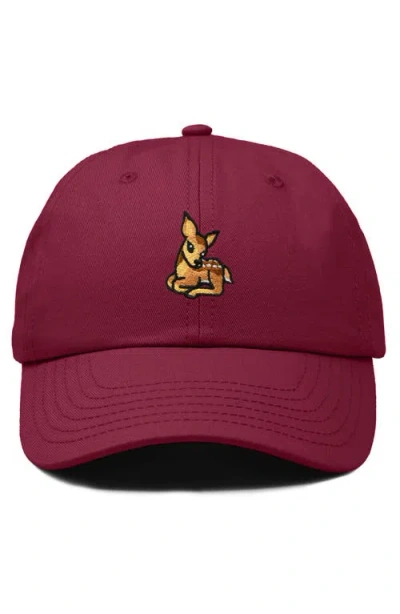 Dalix Fawn Embroidered Outdoor Cap In Maroon