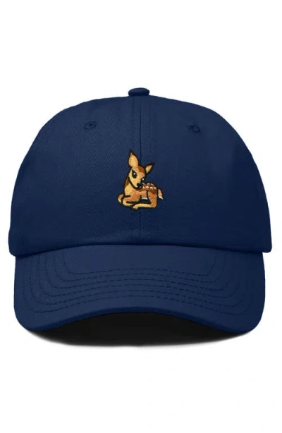 Dalix Fawn Embroidered Outdoor Cap In Navy Blue