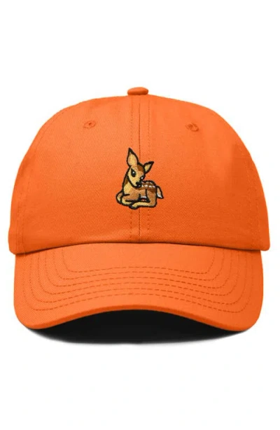 Dalix Fawn Embroidered Outdoor Cap In Orange
