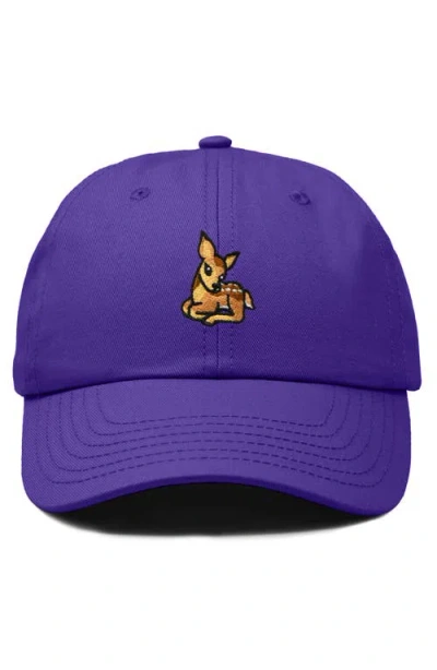 Dalix Fawn Embroidered Outdoor Cap In Purple