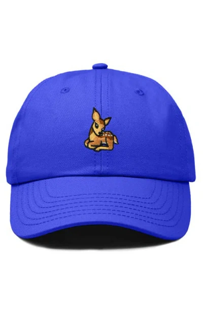 Dalix Fawn Embroidered Outdoor Cap In Royal Blue