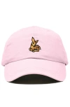 Dalix Fawn Embroidered Outdoor Cap In Washed Pink