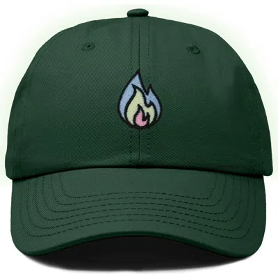 Dalix Fire Dad Hat In Dark Green