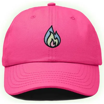 Dalix Fire Dad Hat In Hot Pink