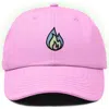 Dalix Fire Dad Hat In Light Pink