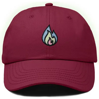 Dalix Fire Dad Hat In Maroon
