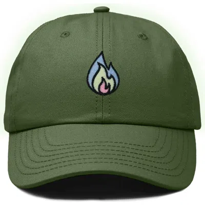 Dalix Fire Dad Hat In Olive