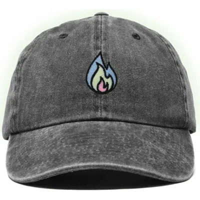 Dalix Fire Dad Hat In Washed Black