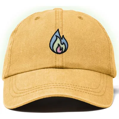 Dalix Fire Dad Hat In Washed Gold