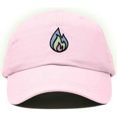 Dalix Fire Dad Hat In Washed Pink