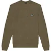 Dalix Fire Fleece Sweatshirt In Heather Olive