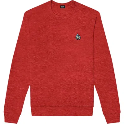 Dalix Fire Fleece Sweatshirt In Heather Red
