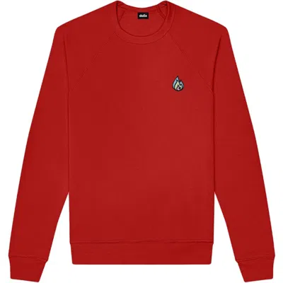Dalix Fire Fleece Sweatshirt In Red