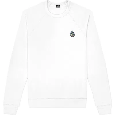 Dalix Fire Fleece Sweatshirt In White