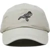Dalix Fossil Embroidered Outdoor Hat In Washed Stone White