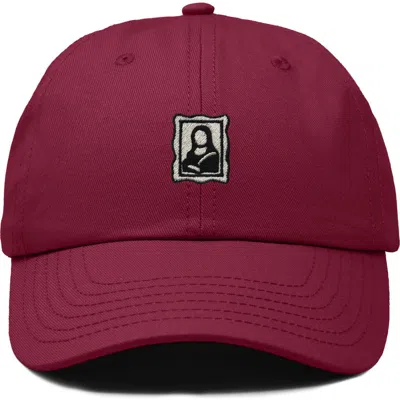 Dalix Frame Dad Cap In Burgundy