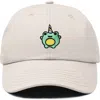 Dalix Froggy Unicorn Embroidered Cap In Beige