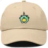 Dalix Froggy Unicorn Embroidered Cap In Khaki