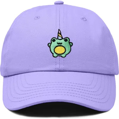 Dalix Froggy Unicorn Embroidered Cap In Lavender