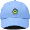 Dalix Froggy Unicorn Embroidered Cap In Light Blue