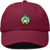 Dalix Froggy Unicorn Embroidered Cap In Maroon