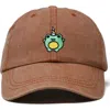 Dalix Froggy Unicorn Embroidered Cap In Washed Orange