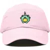Dalix Froggy Unicorn Embroidered Cap In Washed Pink
