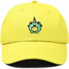 Dalix Froggy Unicorn Embroidered Cap In Yellow