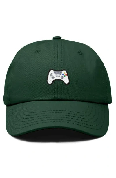 Dalix Game Controller Embroidered Hat In Dark Green