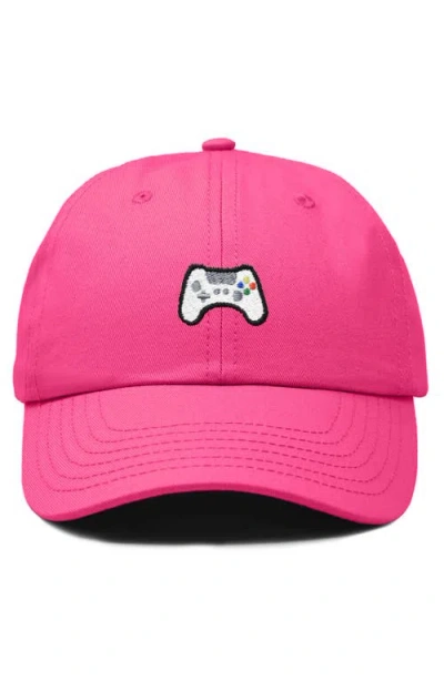 Dalix Game Controller Embroidered Hat In Hot Pink