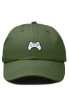 Dalix Game Controller Embroidered Hat In Olive