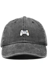 Dalix Game Controller Embroidered Hat In Washed Black