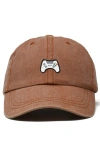 Dalix Game Controller Embroidered Hat In Washed Orange