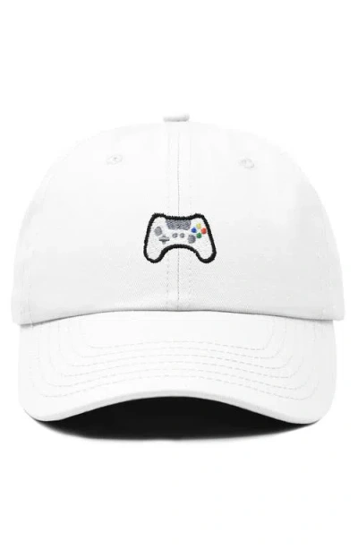 Dalix Game Controller Embroidered Hat In White