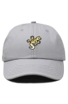 Dalix Gecko Embroidered Casual Cap In Gray