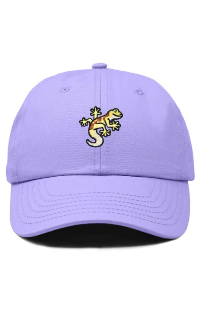 Dalix Gecko Embroidered Casual Cap In Purple