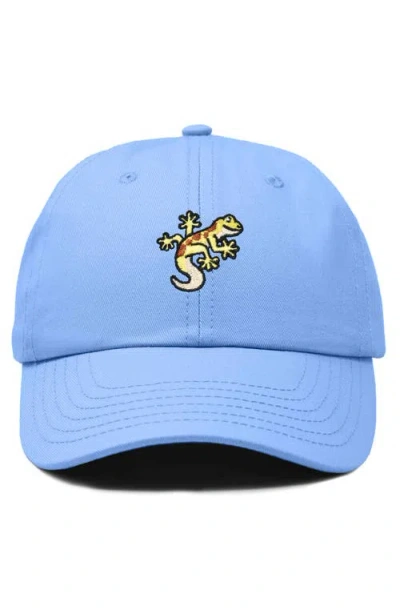 Dalix Gecko Embroidered Casual Cap In Light Blue