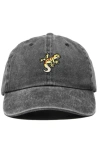 Dalix Gecko Embroidered Casual Cap In Washed Black