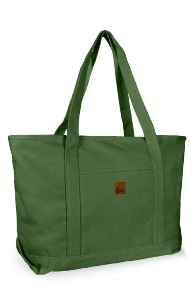 Dalix Ghost 23" Carryall Canvas Tote Bag In Green