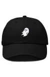 Dalix Ghost Embroidered Low Crown Cap In Black