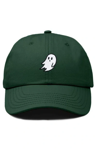 Dalix Ghost Embroidered Low Crown Cap In Green