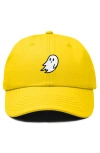 Dalix Ghost Embroidered Low Crown Cap In Yellow