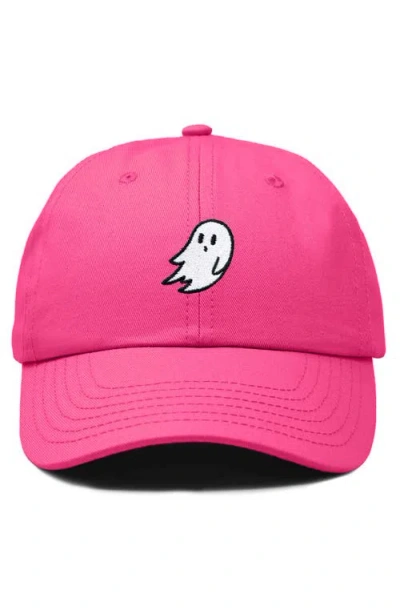 Dalix Ghost Embroidered Low Crown Cap In Pink