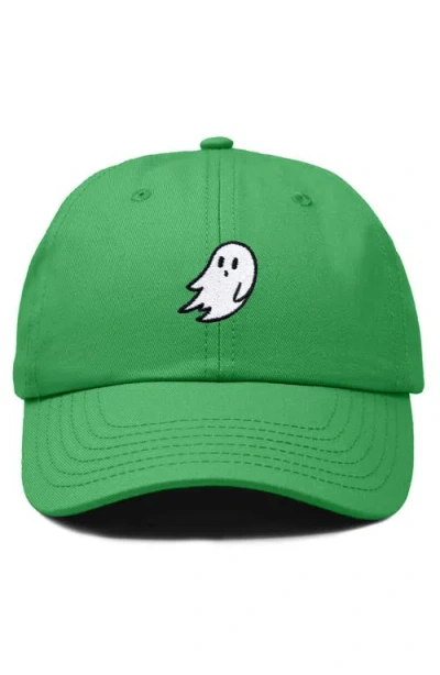 Dalix Ghost Embroidered Low Crown Cap In Green