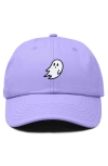 Dalix Ghost Embroidered Low Crown Cap In Purple