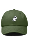 Dalix Ghost Embroidered Low Crown Cap In Olive